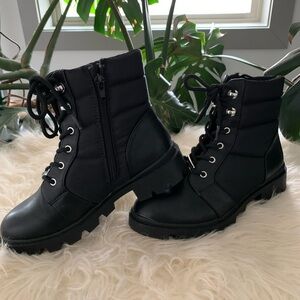 Girls Black Moto Winter Boots size 3 like new